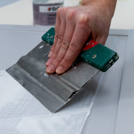 Doppelblattspachtel mit Softgriff 1289, Anwendungsbild 1