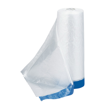 PE-HD Foil with Paper Adhesive Tape, Blue
